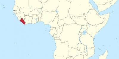 Карта Либерии Африка