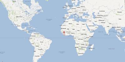 Расположение Либерия на карте мира
