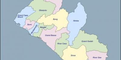 Карта графств Либерии 